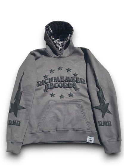 Grey RMR Puff Print Hoodie