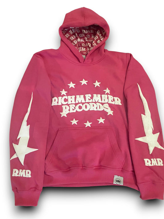 Pink RMR Puff Print Hoodie